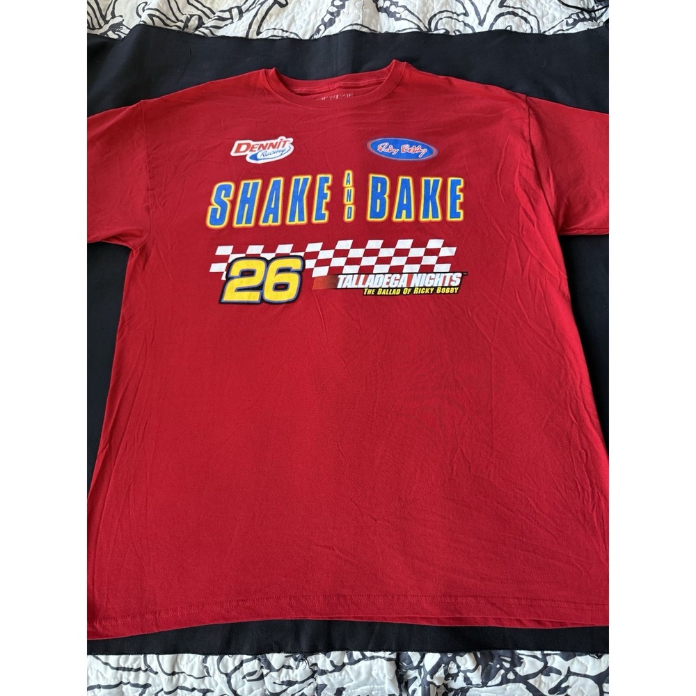 American Classics Red "Shake and Bake"‎ T-Shirt Talladega Nights Size-XL